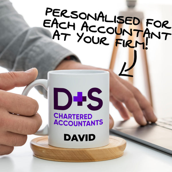 Accounting & Financial Services Staff Mugs - (WITH YOUR LOGO & STAFF MEMBER NAMES)