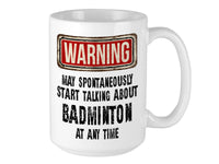 Badminton Mug – WARNING Design