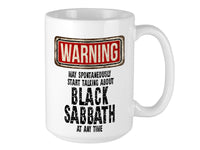 Black Sabbath Mug - WARNING May Start Talking About Design