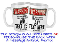 Image 3 - WARNING Mug - Showing Both Sides