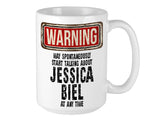 Jessica Biel Mug – WARNING Design