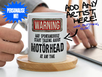 Motörhead Mug with laptop working from home – WARNING Design
