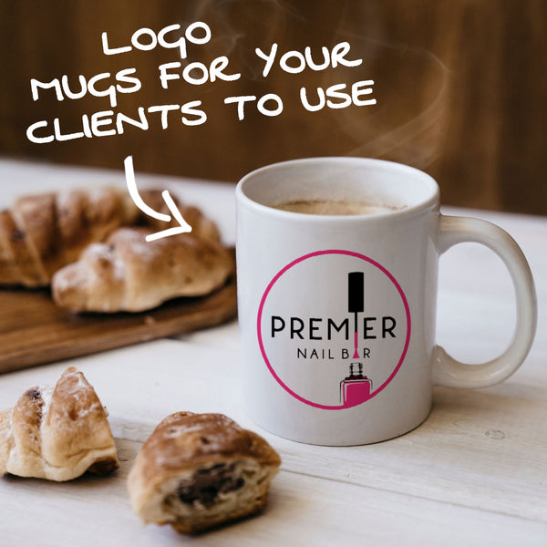 Nail Bar Client Mugs - (WITH YOUR LOGO)