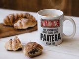 Pantera Mug with coffee and pastries – WARNING Design