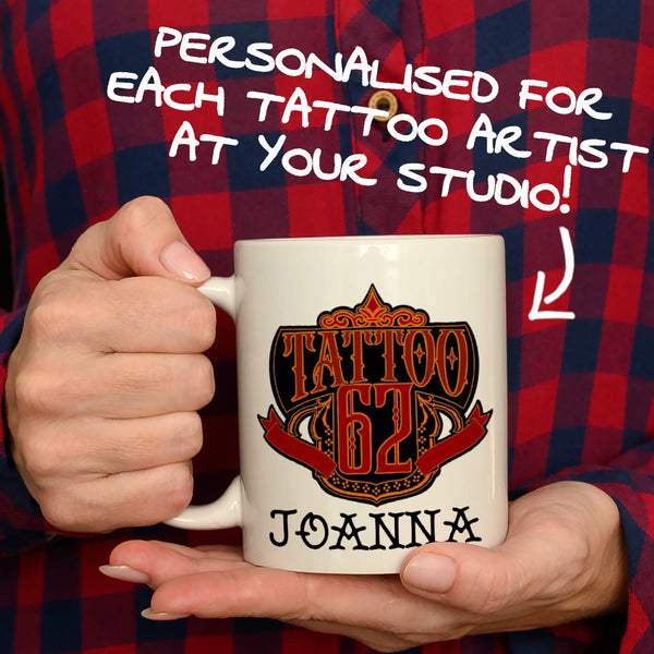 Tattoo Studio Personalised Logo Staff Mug