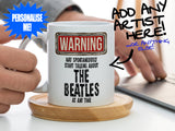 The Beatles Mug with laptop working from home – WARNING Design