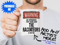 The Raconteurs Mug held by bearded man - WARNING May Start Talking About