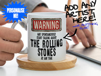 The Rolling Stones Mug with laptop working from home – WARNING Design