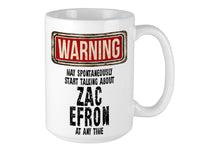 Zac Efron Mug – WARNING Design