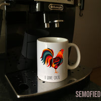 I Love Cock - Mug on Coffee Machine