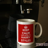 Keep Calm and Listen To Harry Styles - Mug on Coffee Machine