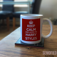 Keep Calm and Listen To Harry Styles - Mug on Coffee Table