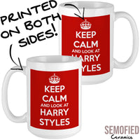 Keep Calm and Look At Harry Styles - Mug Both Sides